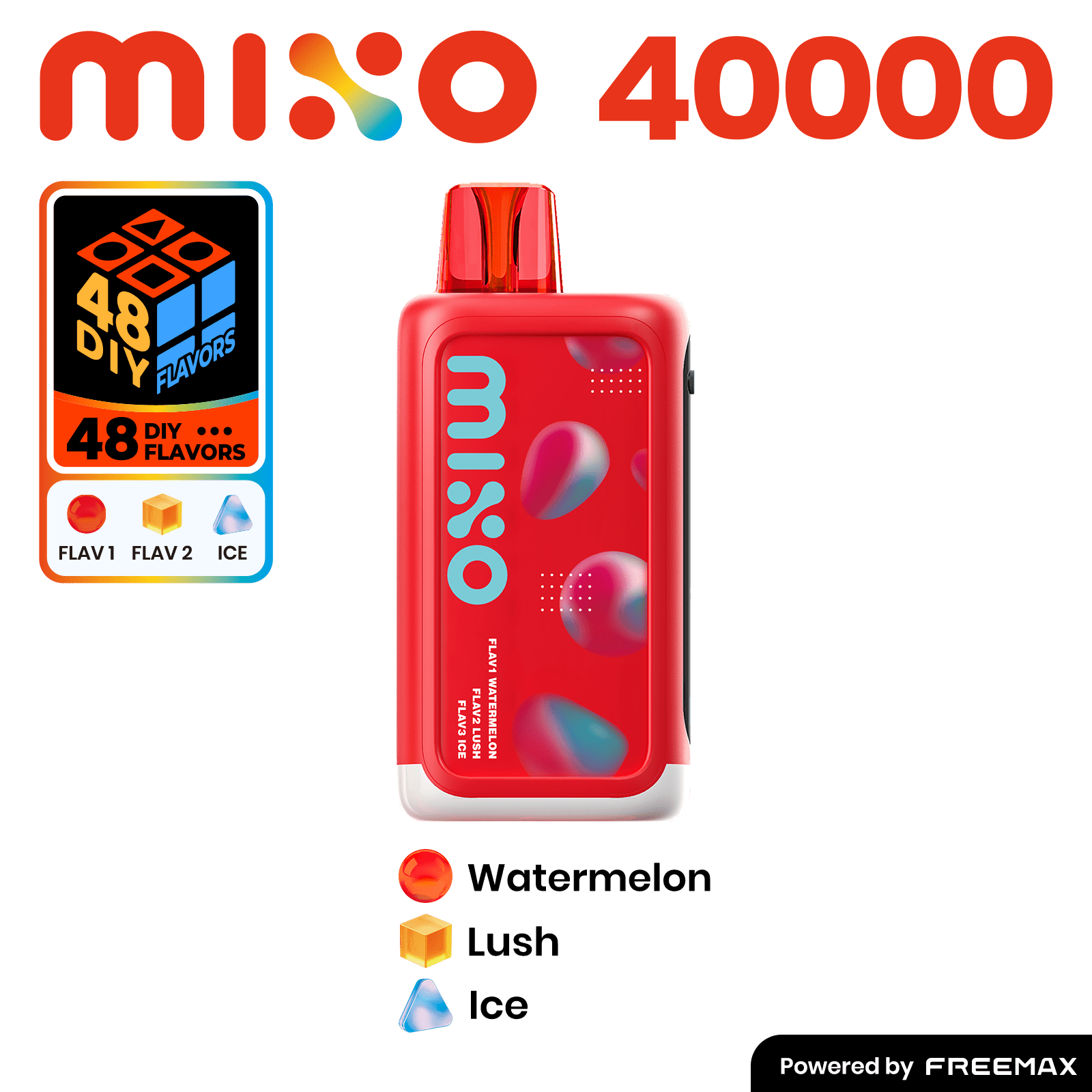 flavored disposable vape MIXO 40K by Freemax 3 Flavored Disposable