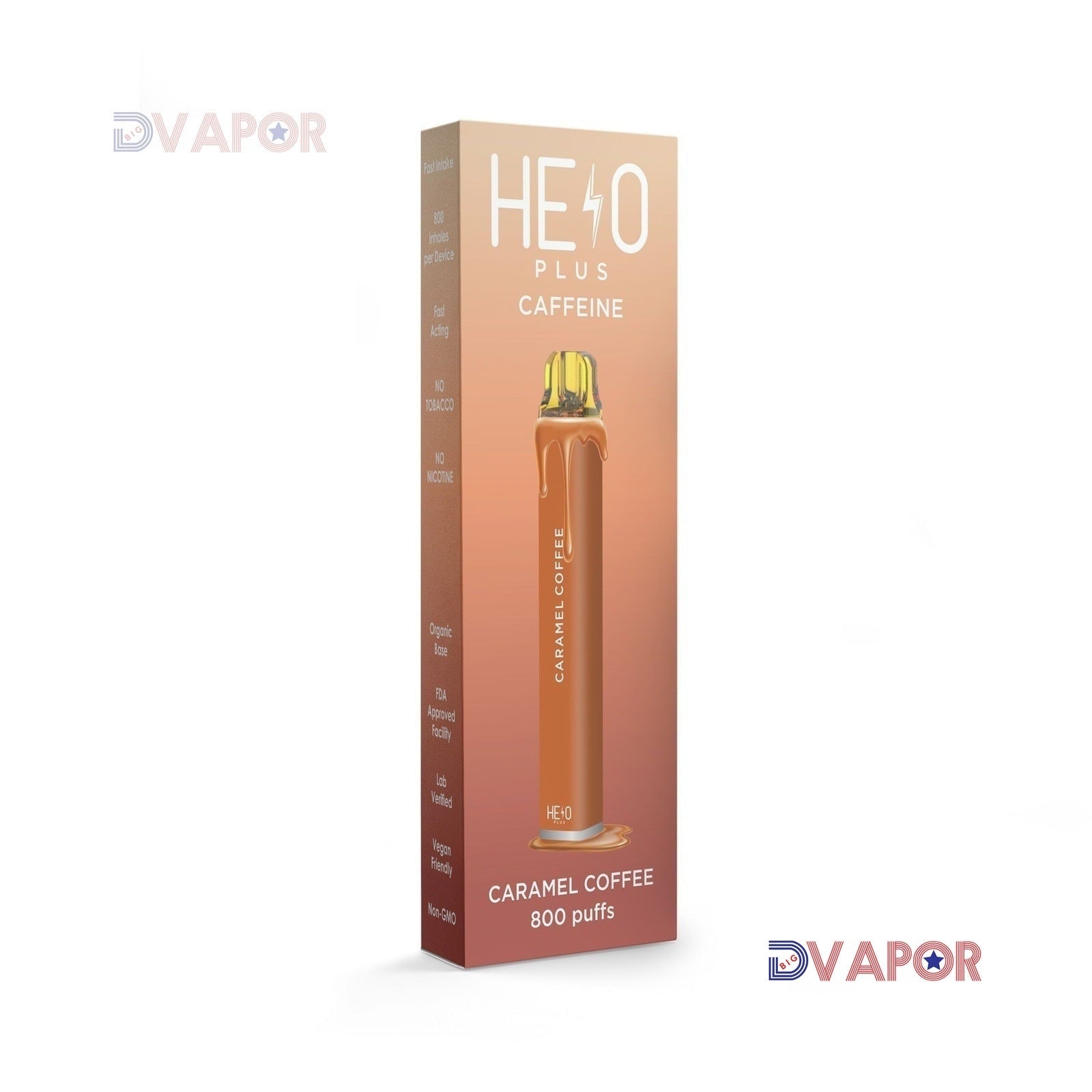 Helo Plus Caffeinated Zero Nicotine Vape | 800 Puff 0% Plus Caffeine | Big D Vapor Helo Plus Caffeinated Zero Nicotine Vape | 800 Puff 0% Plus Caffeine | Big D Vapor