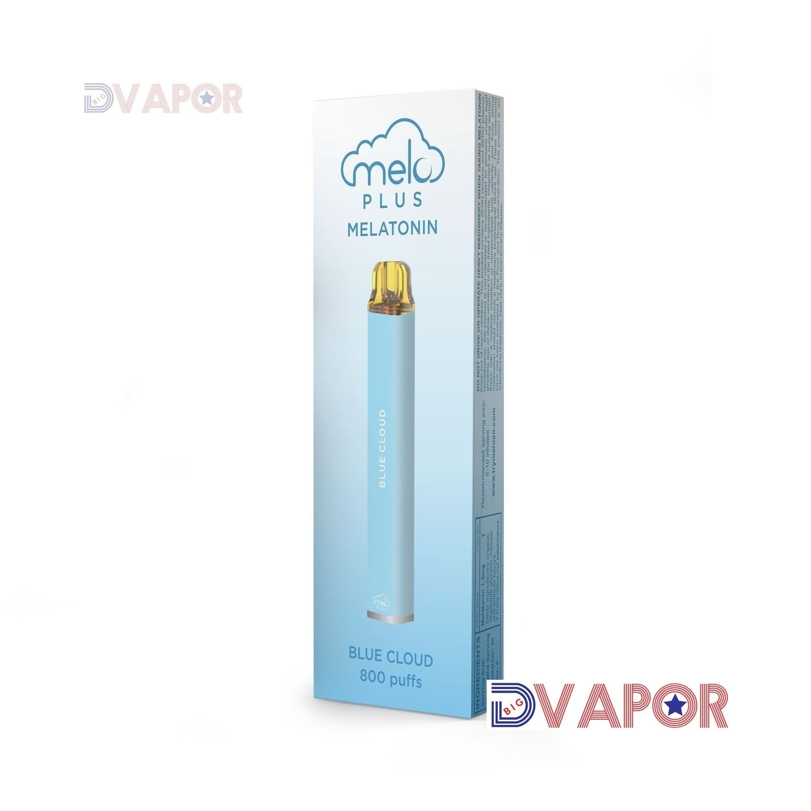Melo Plus Melatonin Infused Zero Nicotine Vape | 800 Puff 0% Plus Mela Big D Vapor Melo Plus Melatonin Infused Zero Nicotine Vape | 800 Puff 0% Plus Mela Big D Vapor
