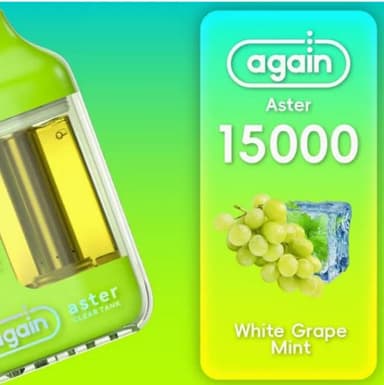 Again Aster 15K Disposable — White Grape Mint