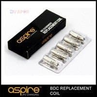 Aspire BVC BDC replacement coils for ET, ET-S, and K1 vape devices, showing coil heads with wicking material inside.