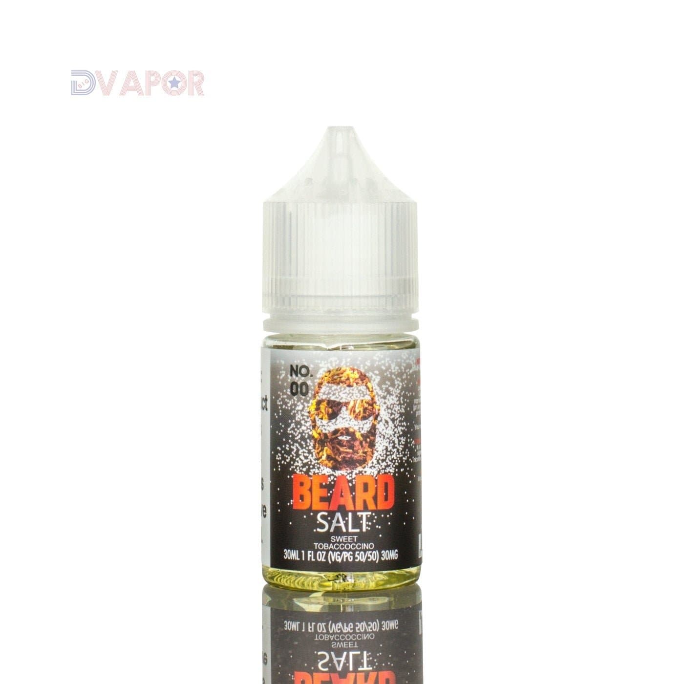 Beard Salts No. 00 Mocha Tobacco Cream Coffee e-liquid bottle, 30ml, with label featuring coffee, tobacco, and cream flavors.