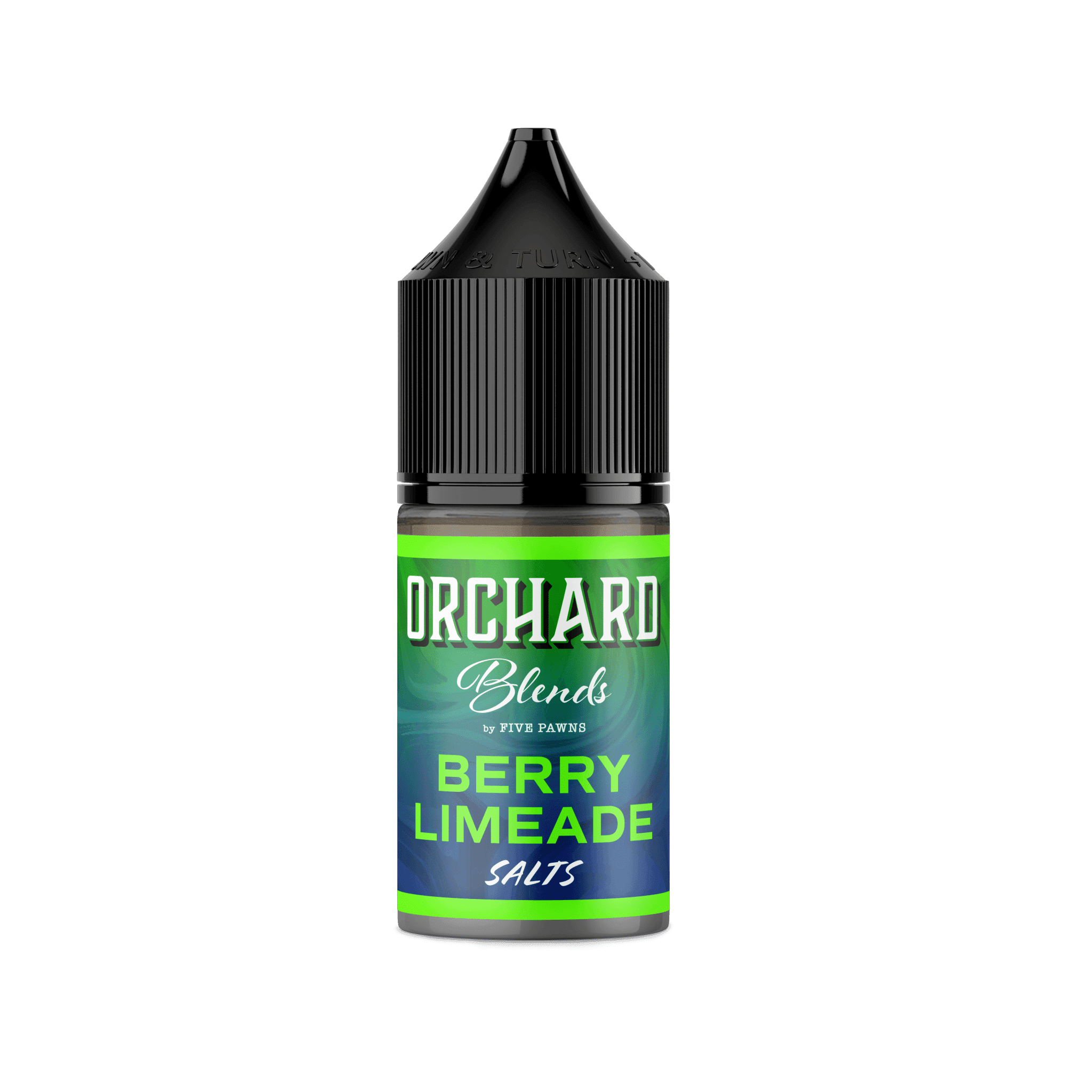 Berry Limeade SALT e-liquid by Five Pawns, Orchard Blends, in a 30mL bottle, featuring berry and lime flavors.