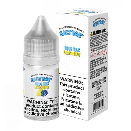 Blue Raz Lemonade SALT e-liquid by Salt Bae 50 in a 30mL bottle, featuring vibrant blue raspberry and lemonade flavor.