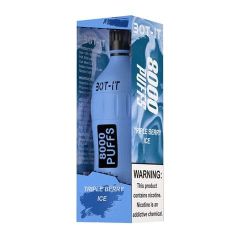 BOT-IT 8K Disposable Vape showing sleek design with mouthpiece and branding, ideal for easy, on-the-go vaping.