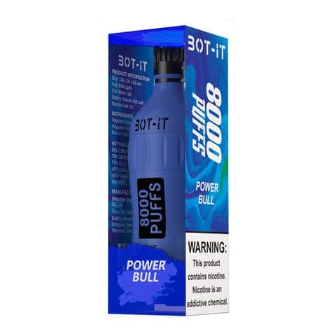 BOT IT 8K Disposable vape device shown with sleek design and mouthpiece, ideal for easy, portable vaping.
