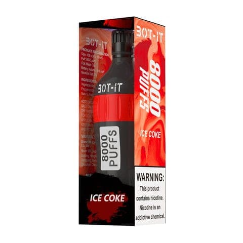 BOT IT 8K Disposable Vape, sleek portable vape device with colorful design and mouthpiece for easy vaping.