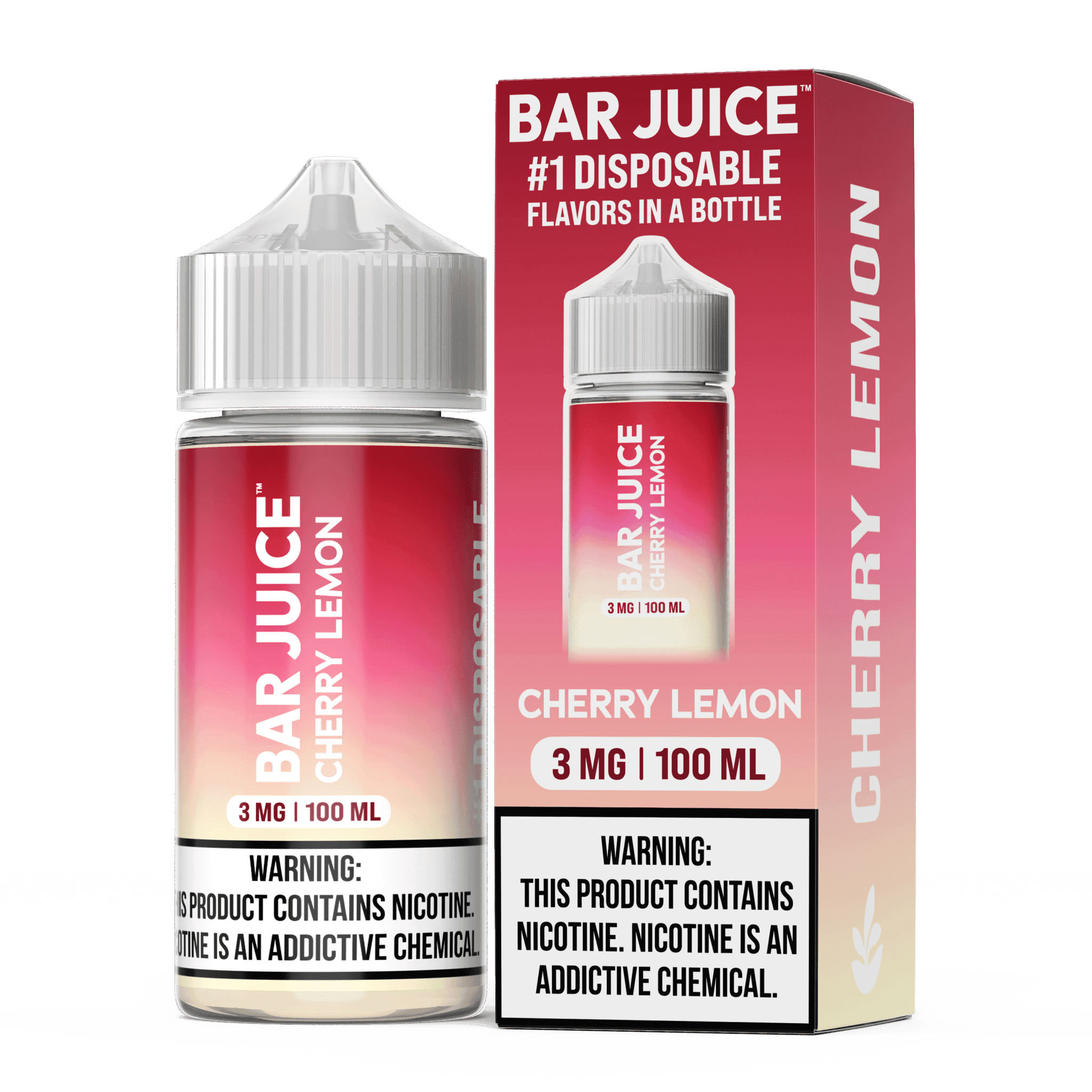 Cherry Lemon Bar Juice e-liquid in 100mL bottle, featuring a vibrant cherry and lemon flavor from Bar Juice.