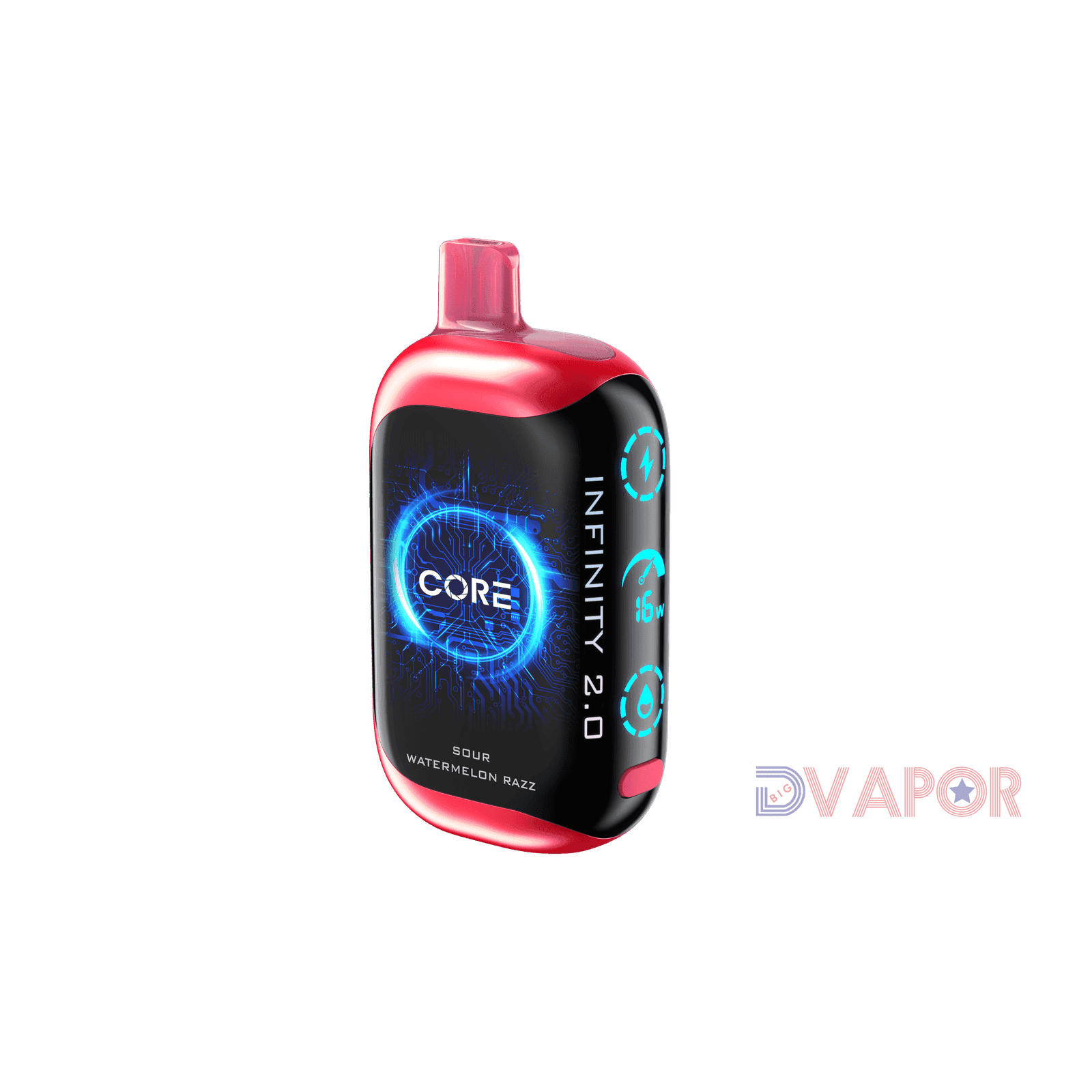 Core Labs Core Infinity 2.0 30K Puff disposable vape, 24ml e-liquid, black device with sleek design.