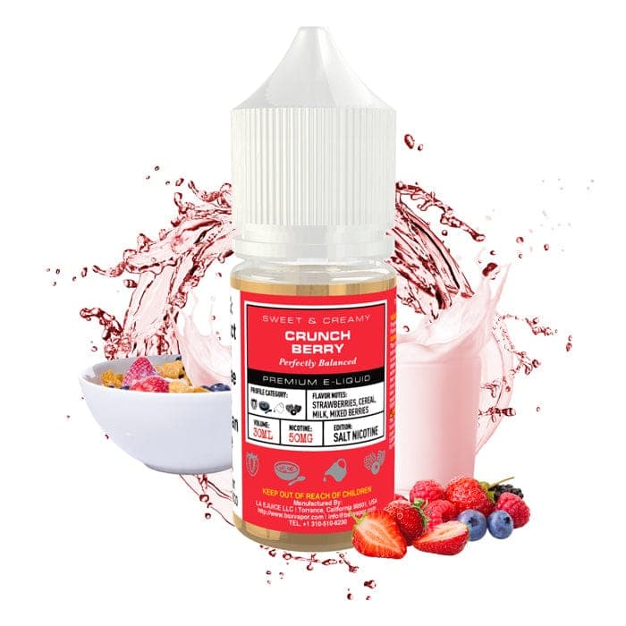 Crunch Berry SALT e-liquid by BSX Vapor in a 30mL bottle with colorful packaging and a vibrant berry flavor design.