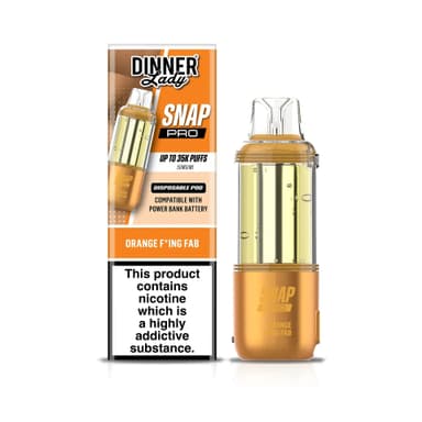 Dinner Lady Snap Pro 35K Disposable Pods — Orange F*ing Fab