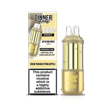 Dinner Lady Snap Pro 35K Disposable Pods — Sour Mango Pineapple