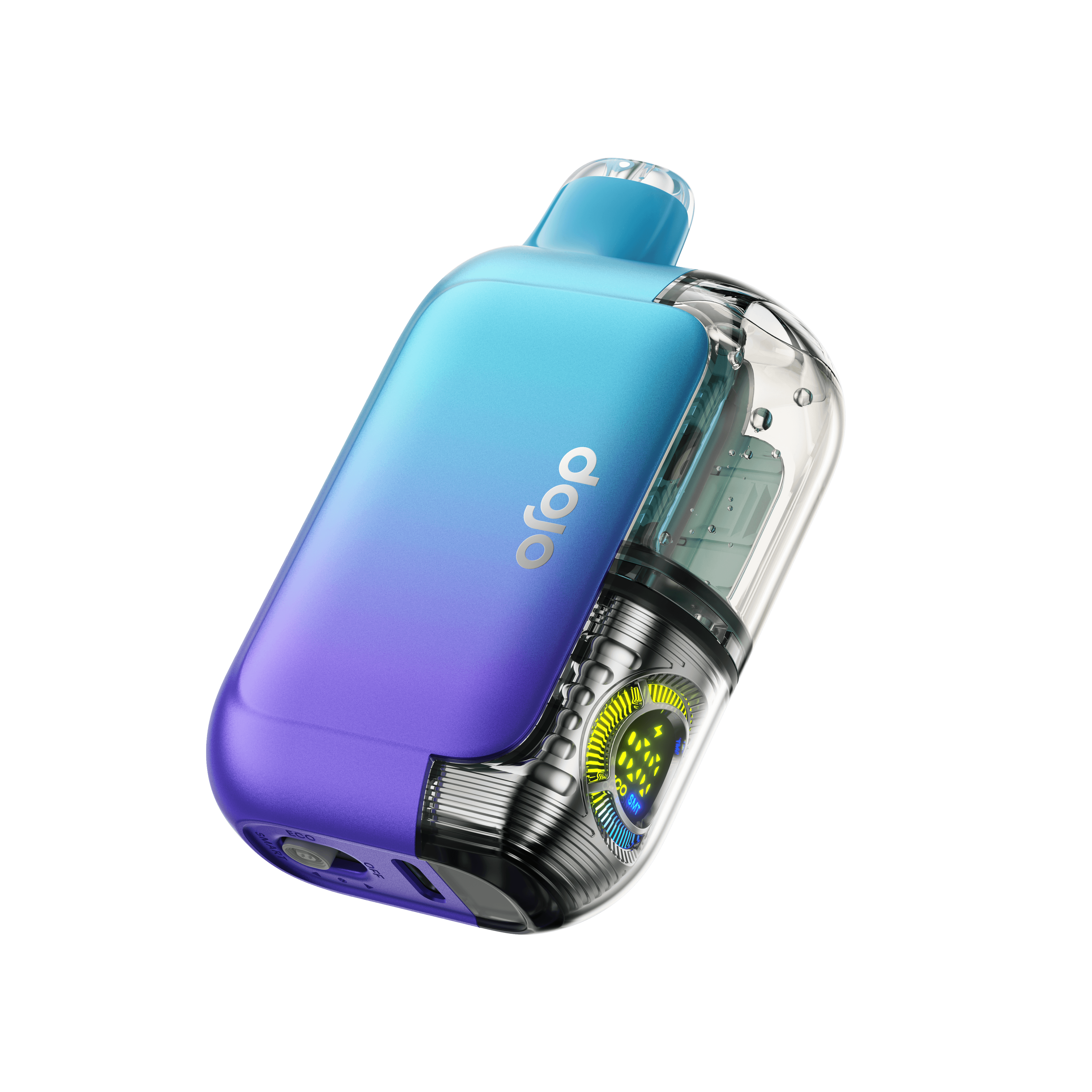 DOJO Purex 60K disposable vape in black with sleek design, featuring a mouthpiece and LED indicator for vaping convenience