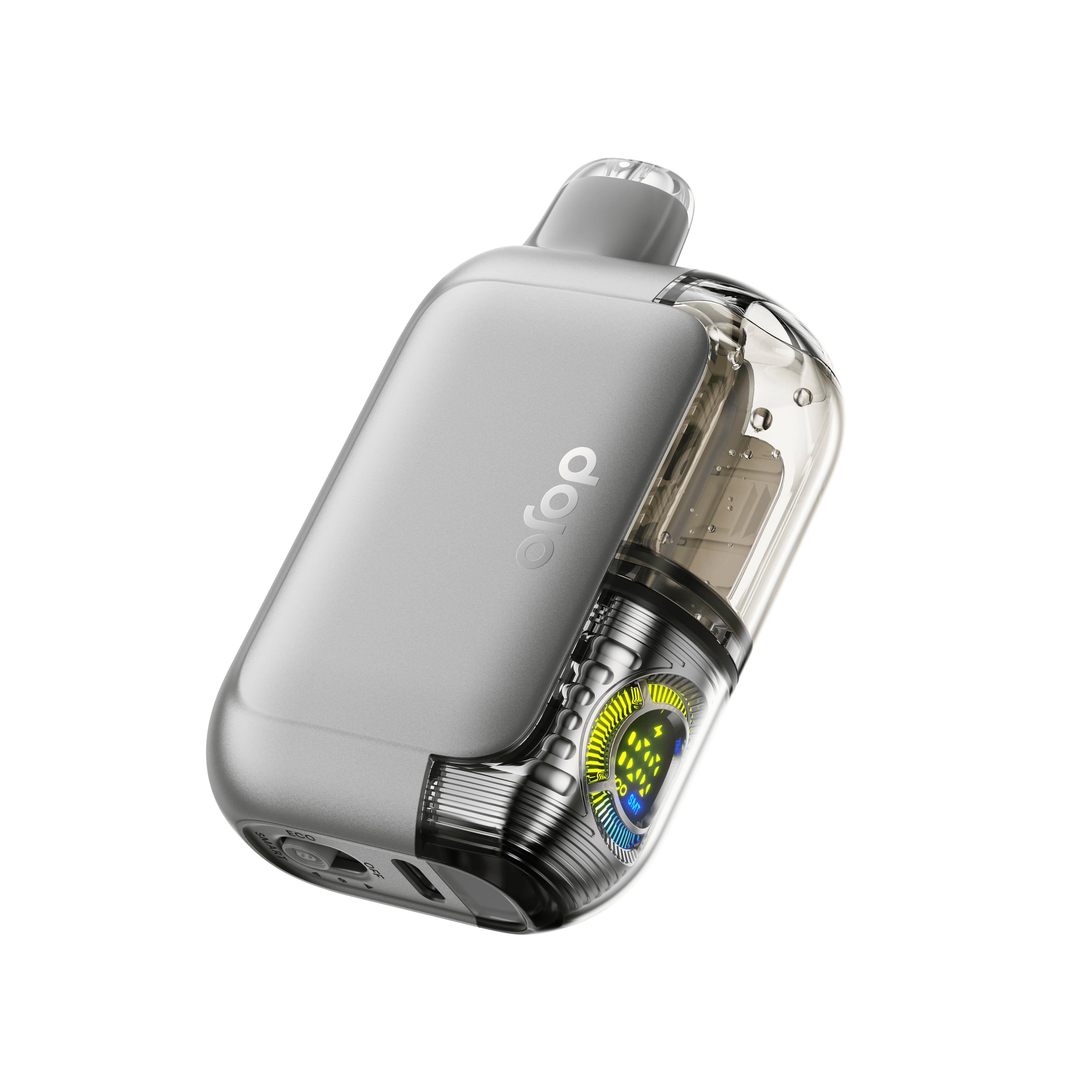 DOJO Purex 60K disposable vape device with clear design, showcasing the sleek, portable vape for nicotine consumption.