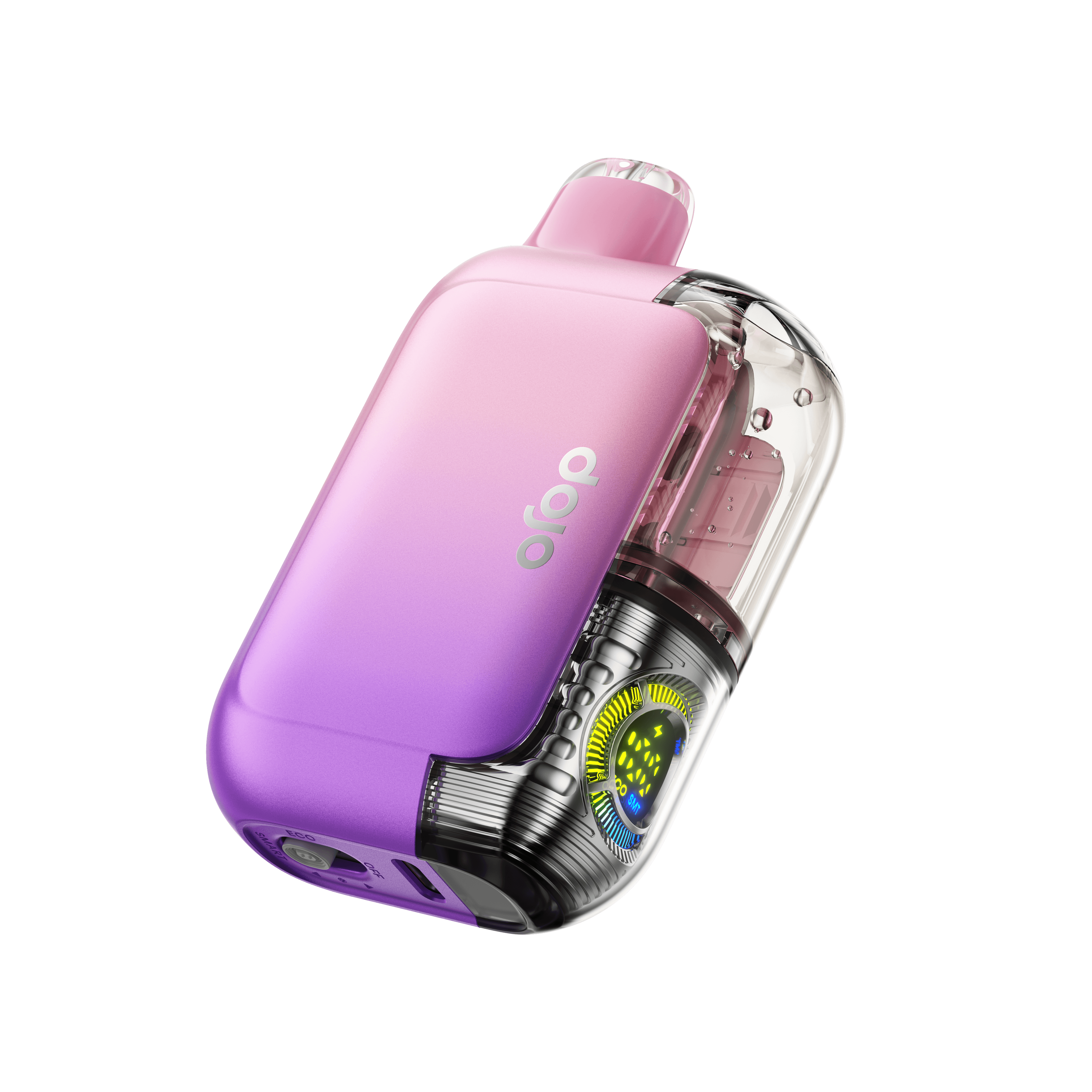 DOJO Purex 60K disposable vape with juicy grape flavor, showing the sleek pen-style device on a white background.