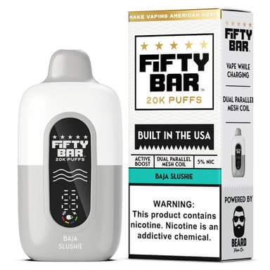 Fifty Bar 20K Disposable — Baja Mango (Baja Slushy) (White Series)