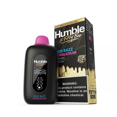 Fifty Bar 20K Disposable — Blue Razz Bubblegum (Humble X Fifty Bar)
