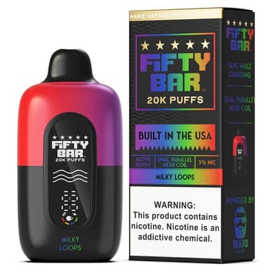 Fifty Bar 20K Disposable — Milky Loops (Black Series)