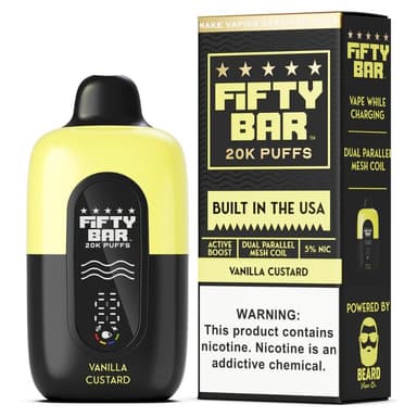Fifty Bar 20K Disposable — Vanilla Custard (Black Series)