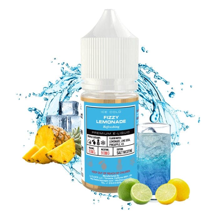 Fizzy Lemonade SALT e-liquid by BSX Vapor in 30mL bottle, featuring a lemon soda flavor with a fizzy, citrusy profile.