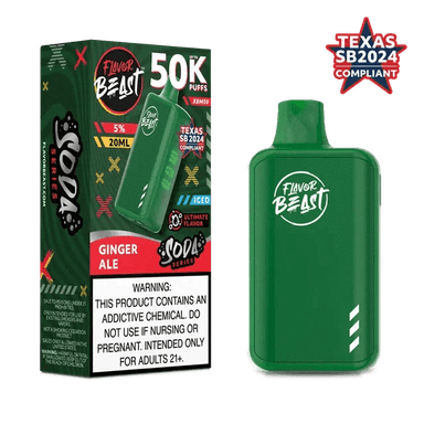 Flavor Beast XBM50 50K Disposable — Ginger Ale ICED