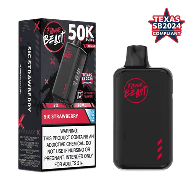 Flavor Beast XBM50 50K Disposable — Sic Strawberry ICED