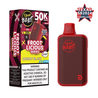 Flavor Beast XBM50 50K Disposable — Cherry Blast ICED