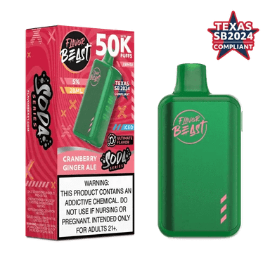 Flavor Beast XBM50 50K Disposable — Cranberry Ginger Ale ICED