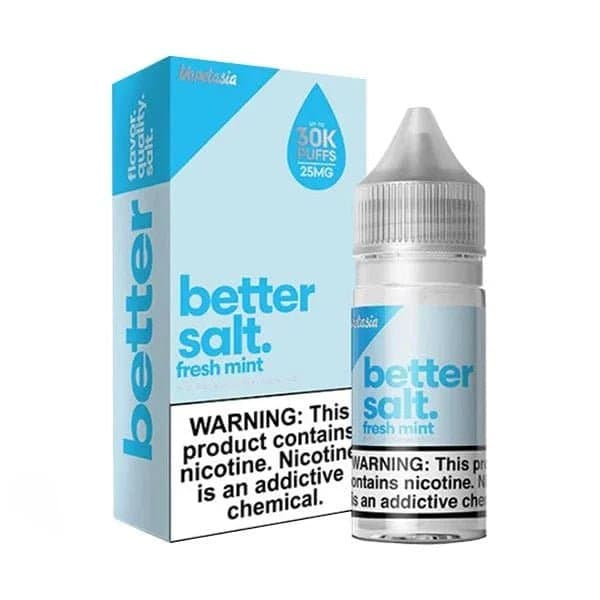 Vapetasia Fresh Mint SALT e-liquid bottle, 30mL, with mint flavor and salt nicotine, designed for vaping.