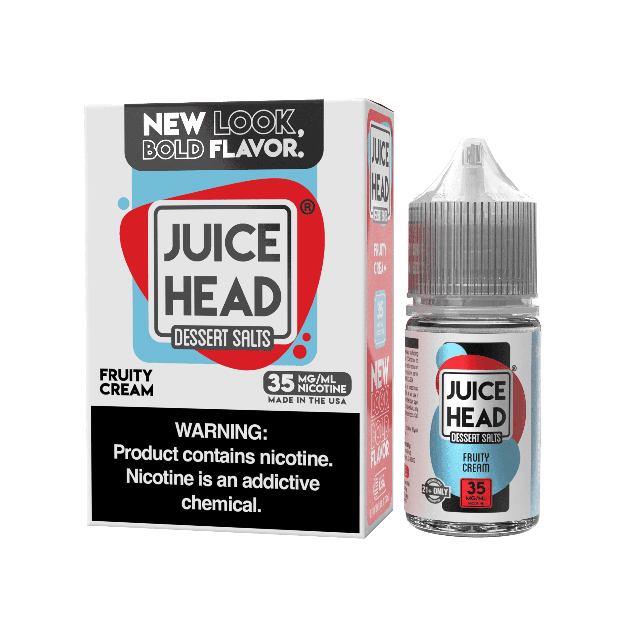Fruity Cream Salt e-liquid by Juice Head in 30mL bottle, featuring a blend of fruity and creamy flavors for vaping.