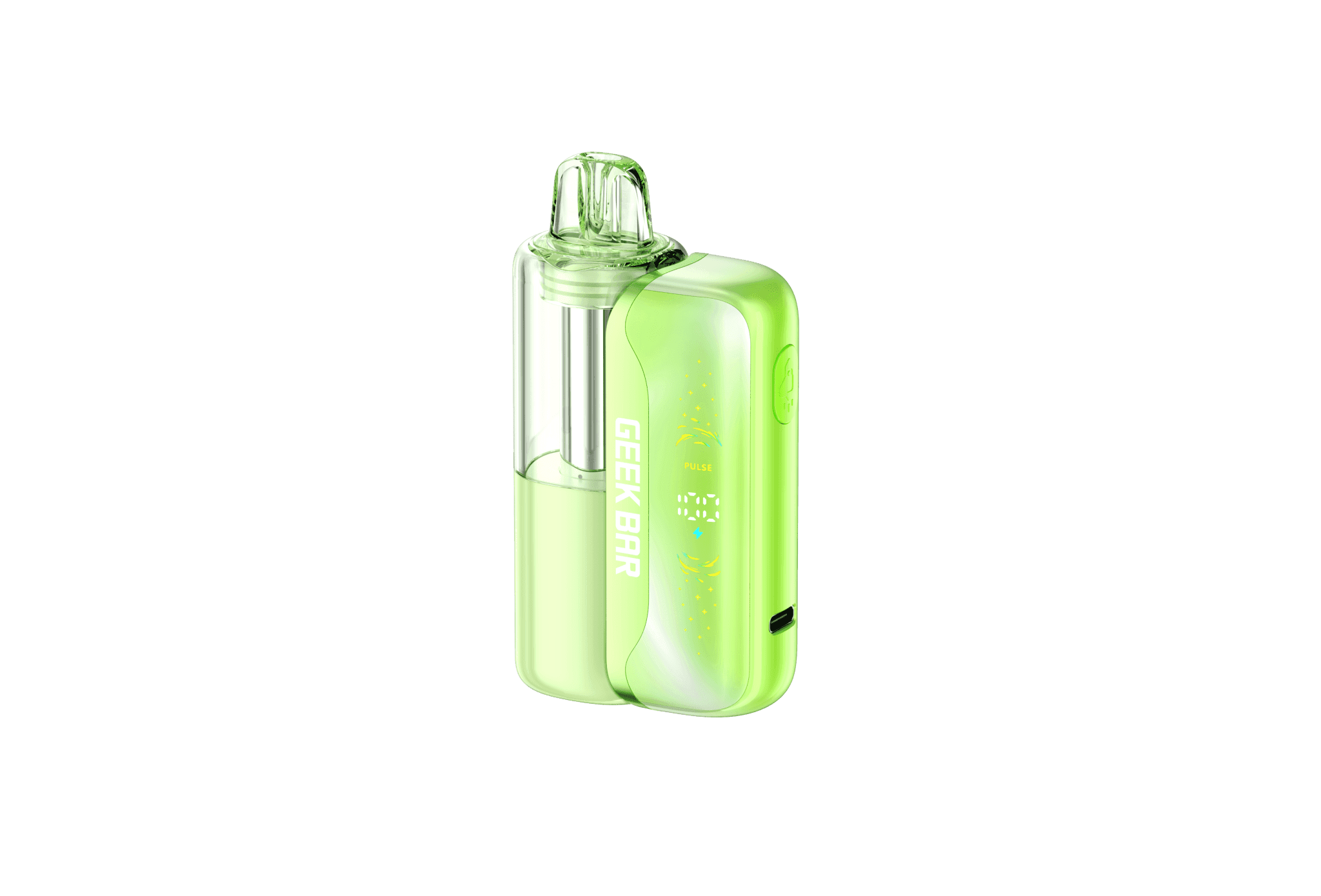 Geek Bar Mate 60K disposable vape kit with sleek design and compact size, featuring a built-in mouthpiece and vibrant branding.
