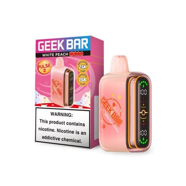 Geek Bar Pulse 2 25k Disposable — White Peach Hubba