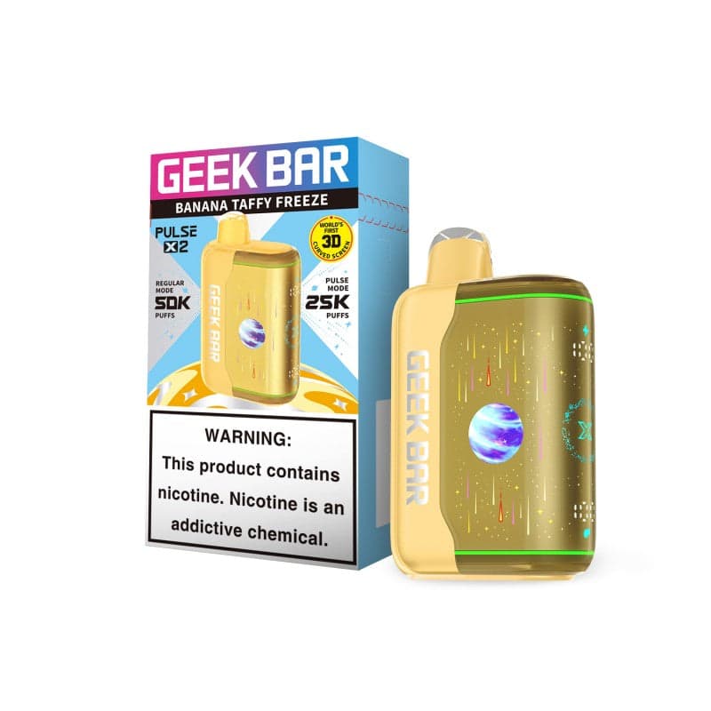 Banana Taffy Freeze - Geek Bar Pulse X 2 Disposable Vape – 50,000 Puffs