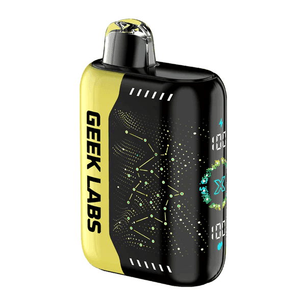 GEEK LABS Pulse X 50k NIXODINE disposable vape with sleek design and mouthpiece, powered by COVS technology.
