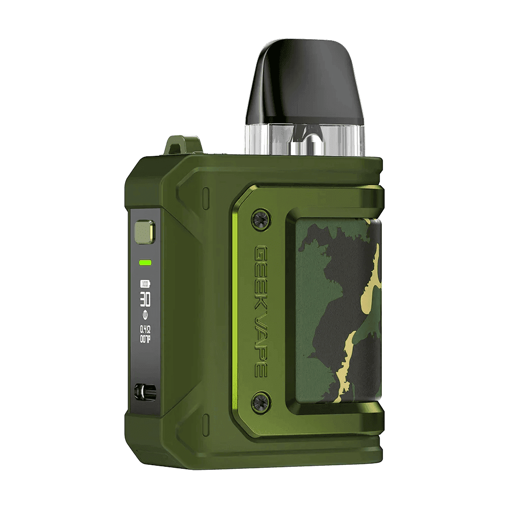 GeekVape Aegis Hero Q 30W pod system with sleek black hardware, compact design, and adjustable airflow.