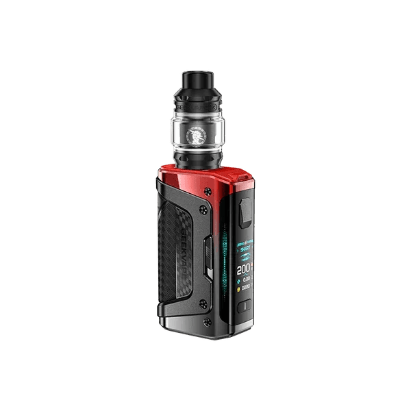 TurboRed GeekVape Aegis Legend 5 200W starter kit with rugged design and integrated display, featuring advanced vaping hardware.