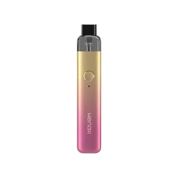GeekVape Wenax K1 16W pod system with sleek design, compact hardware, and integrated mouthpiece for vaping convenience.