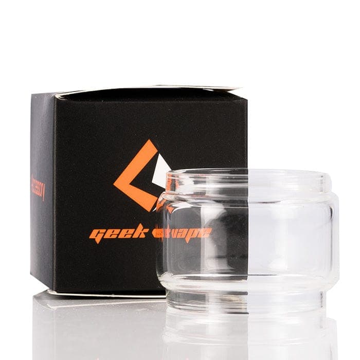 GeekVape Zeus Z Series replacement glass vape part showing transparent glass tube for Zeus Z-Series atomizer.