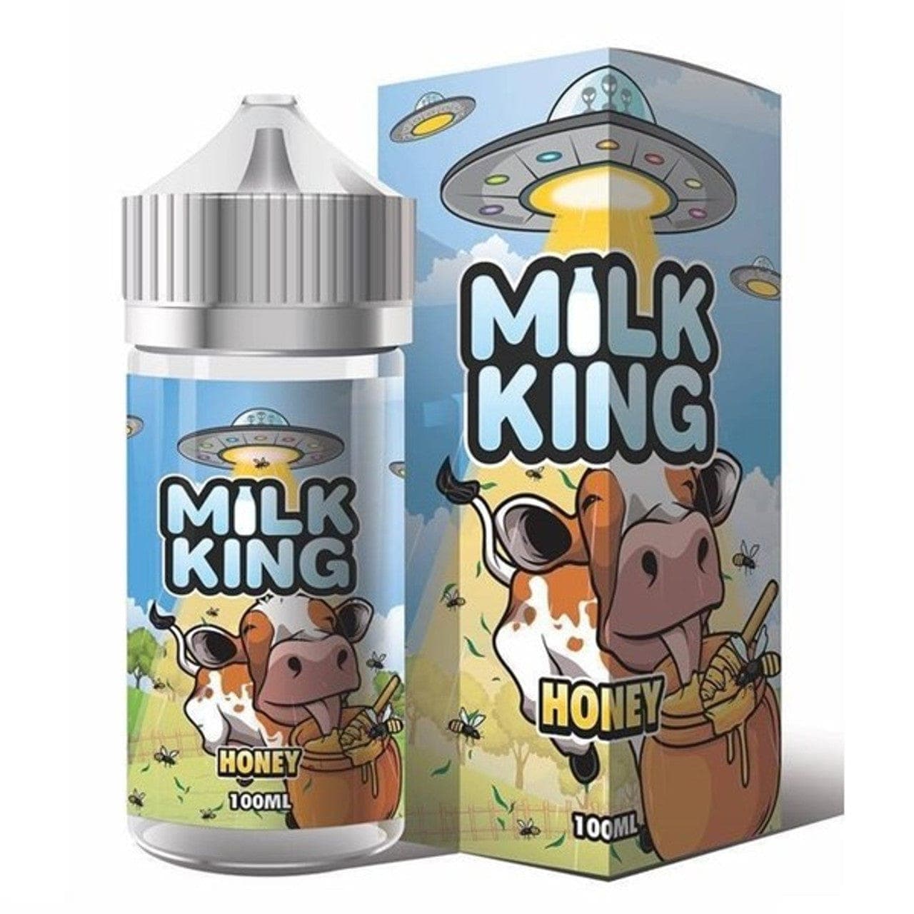 Candy King Honey Milk King e-liquid in a 100mL bottle with honey and milk flavor, designed for vaping.