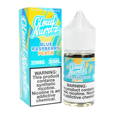 Cloud Nurdz Salt - 30mL — ICED Blue Raspberry Peach