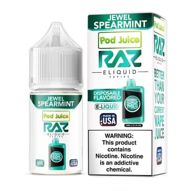 Pod Juice x Raz E-Liquid Salt - 30mL — Jewel Spearmint