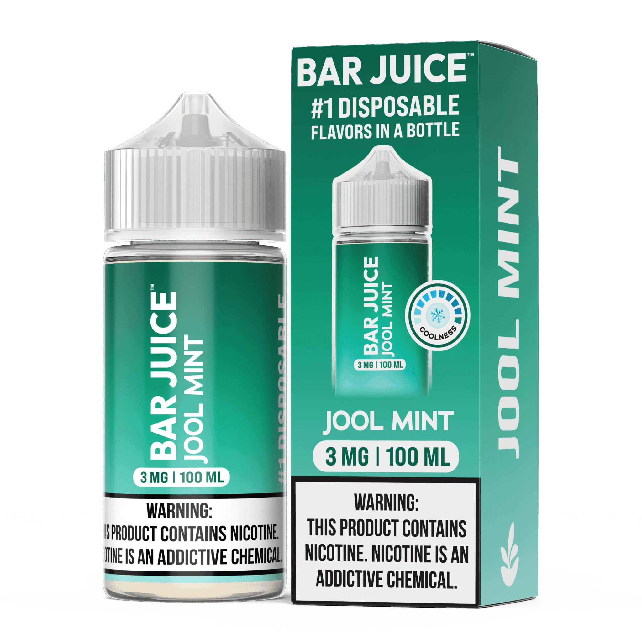 Jool Mint Bar Juice e-liquid 100mL bottle featuring a mint-flavored vape liquid from Bar Juice.