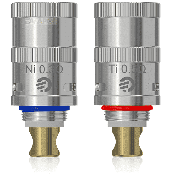 Joyetech Delta II LVC Ni/Ti vape coil heads, nickel and titanium VT coils, 5-pack for electronic cigarettes.