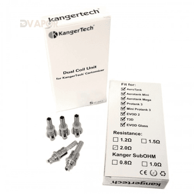 Kangertech New Style Dual Coil (V2) Atomizer Replacement Heads