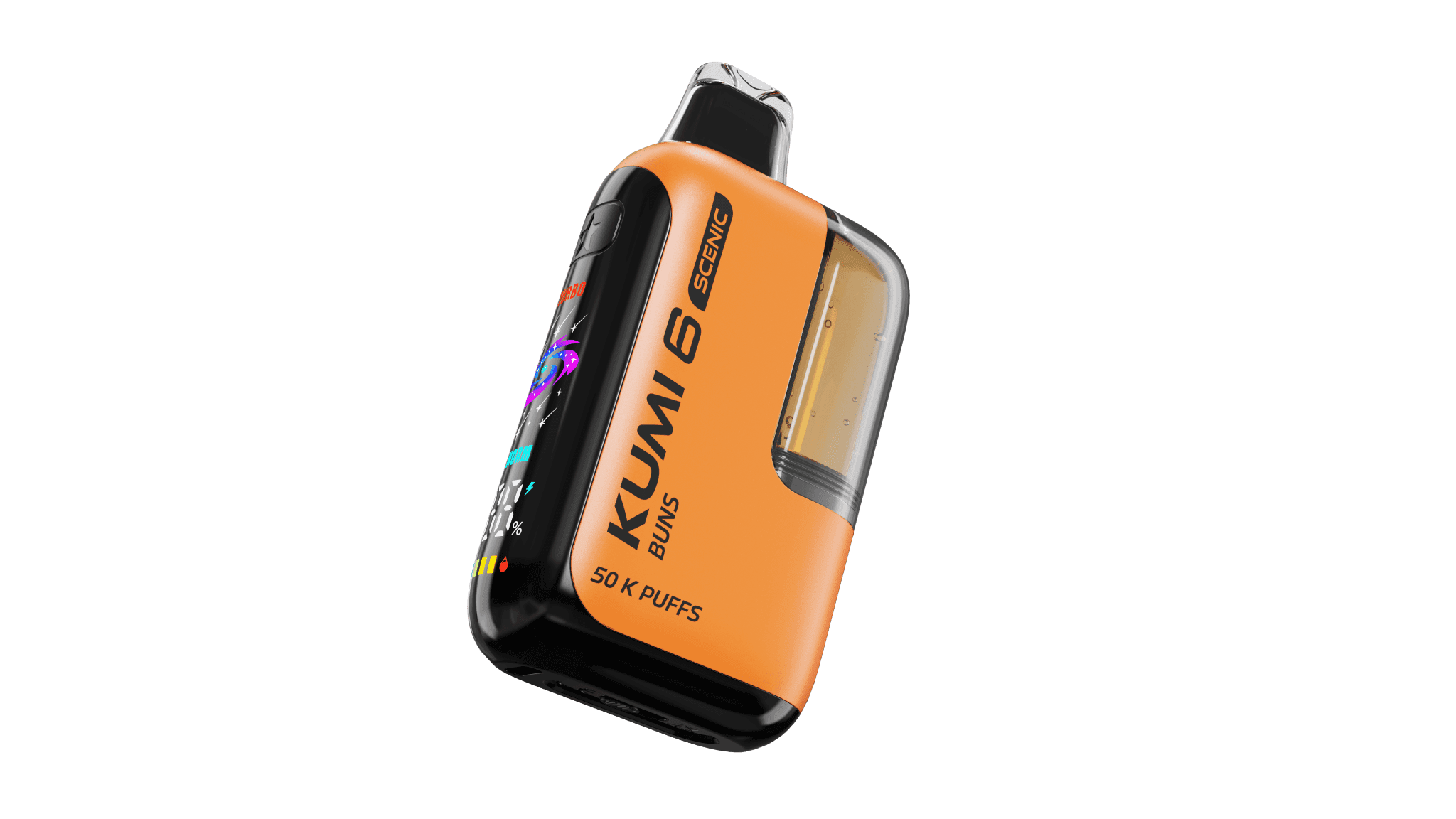 Kumi 6 Scenic 50K disposable vape device with colorful scenic design, compact and portable for on-the-go vaping.