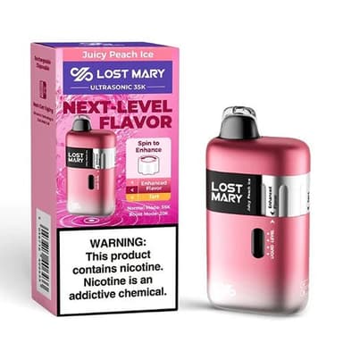 Lost Mary Ultrasonic 35K Disposable — Juicy Peach ICE