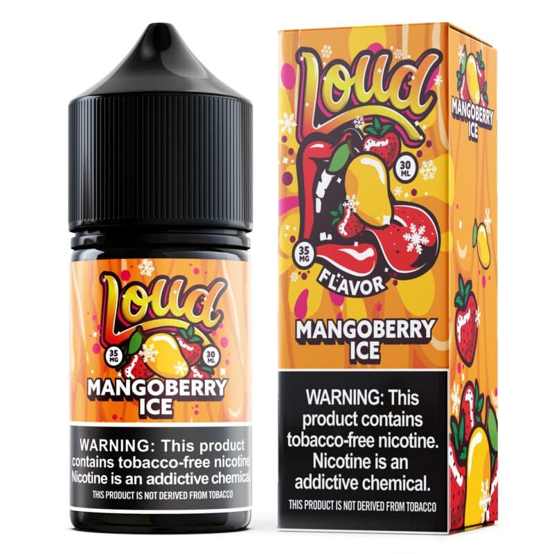 Mango Berry ICE SALT e-liquid by Loud in a 30mL bottle featuring a mango, berry, and icy menthol flavor.