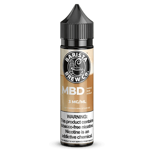 Barista Brew Co. Maple Bar Donut E-liquid bottle, 60mL, featuring a maple donut flavor for vaping enthusiasts.