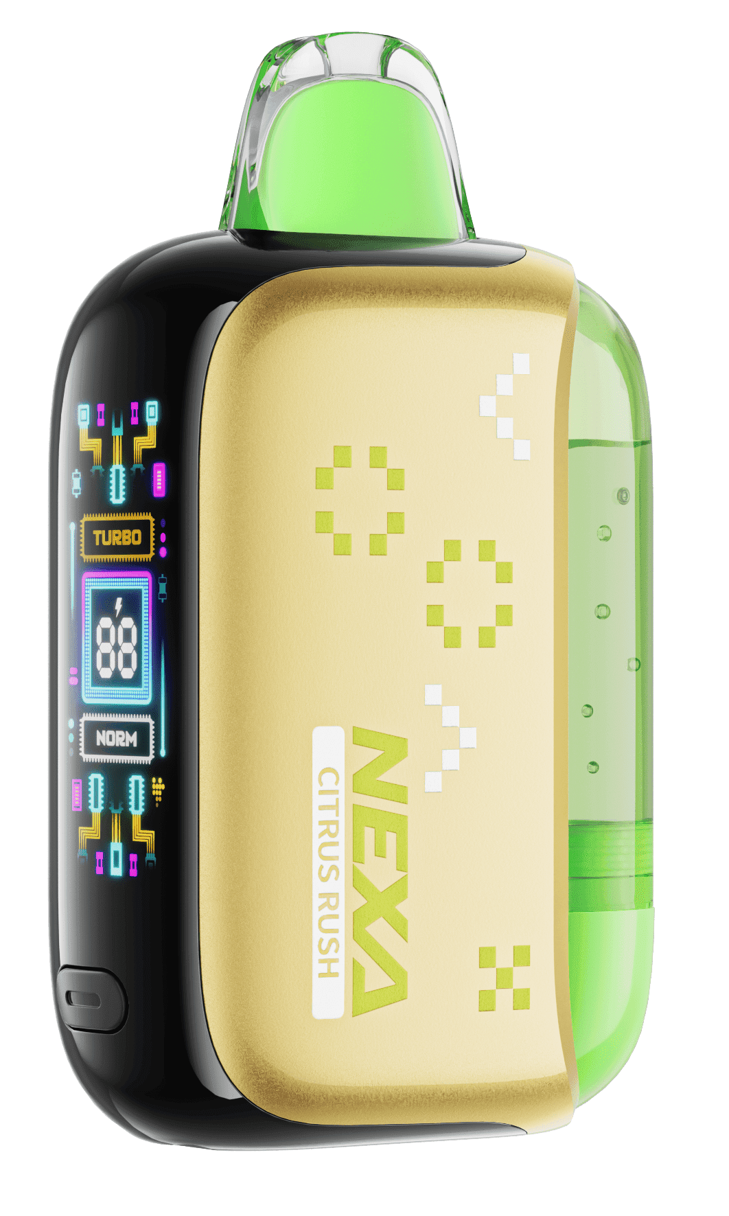 Nexa Bar NEXA PIX 35K disposable vape device with sleek design, showing the mouthpiece and branding.