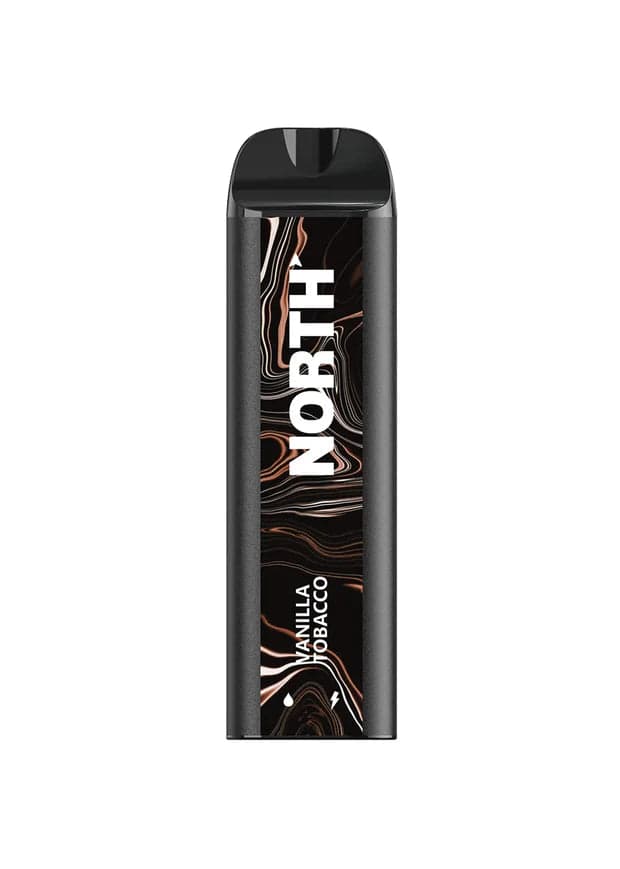 NORTH 5000 Disposable Vape device with vanilla tobacco flavor, featuring sleek design and compact size for easy vaping.
